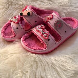 CROCS Pink Kids Slippers with Plush Lining